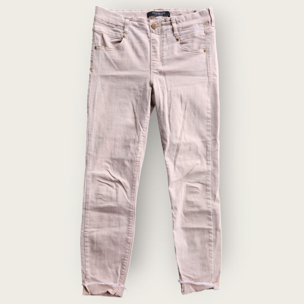 Liverpool Los Angeles Jeans Womens Sz 4 The crop Slim Stretch Light Taupe color